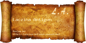 Laczina Antigon névjegykártya